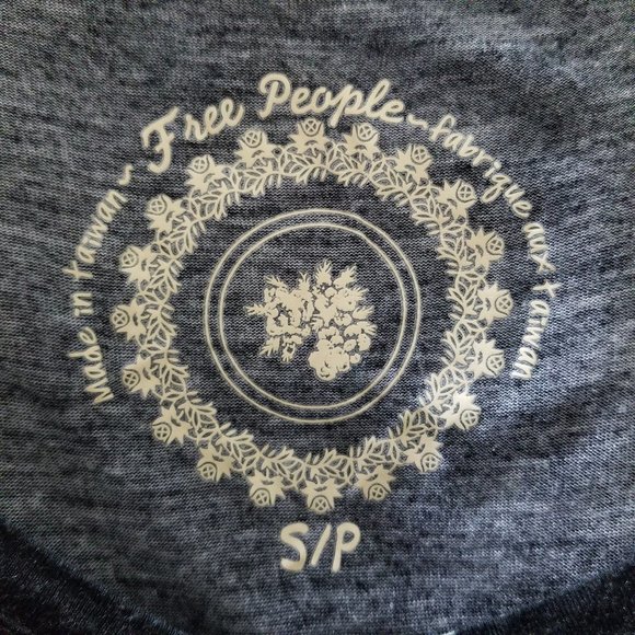 Free People dress Small floral print v-neck peasant boho slub knit - Picture 10 of 11